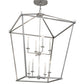 Meyda Lighting Kitzi 51" 8-Light Nickel Tapered Pendant Light With White Faux Candlelight