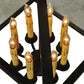 Meyda Lighting Kitzi 51" 8-Light Oil Rubbed Bronze Box Pendant Light With Clear Seeded Shade Glass