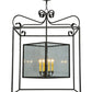 Meyda Lighting Kitzi 51" 8-Light Oil Rubbed Bronze Box Pendant Light With Clear Seeded Shade Glass