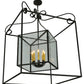 Meyda Lighting Kitzi 51" 8-Light Oil Rubbed Bronze Box Pendant Light With Clear Seeded Shade Glass