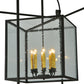 Meyda Lighting Kitzi 51" 8-Light Oil Rubbed Bronze Box Pendant Light With Clear Seeded Shade Glass