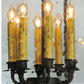 Meyda Lighting Kitzi 51" 8-Light Oil Rubbed Bronze Box Pendant Light With Clear Seeded Shade Glass