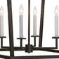 Meyda Lighting Kitzi 51" 8-Light Oil Rubbed Bronze Tapered Pendant Light With White Faux Candlelight