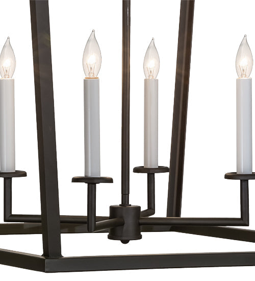 Meyda Lighting Kitzi 51" 8-Light Oil Rubbed Bronze Tapered Pendant Light With White Faux Candlelight