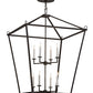 Meyda Lighting Kitzi 51" 8-Light Oil Rubbed Bronze Tapered Pendant Light With White Faux Candlelight