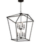 Meyda Lighting Kitzi 51" 8-Light Textured Black Pendant Light