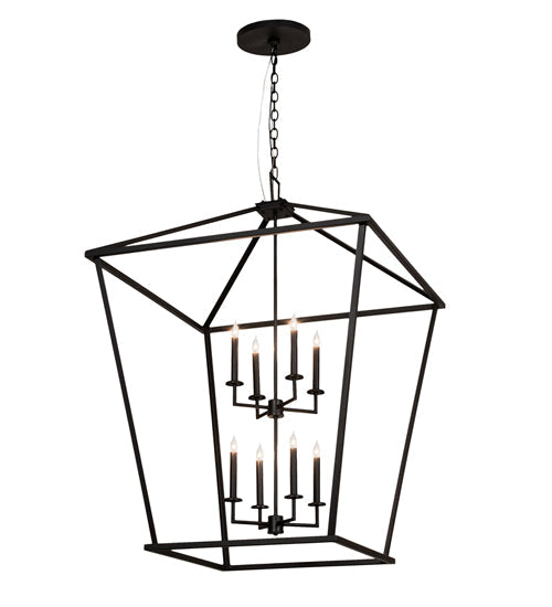 Meyda Lighting Kitzi 51" 8-Light Textured Black Pendant Light