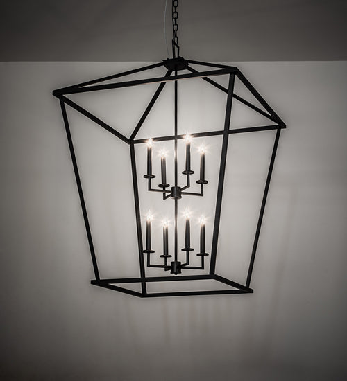 Meyda Lighting Kitzi 51" 8-Light Textured Black Pendant Light