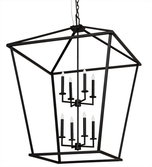 Meyda Lighting Kitzi 51" 8-Light Textured Black Pendant Light