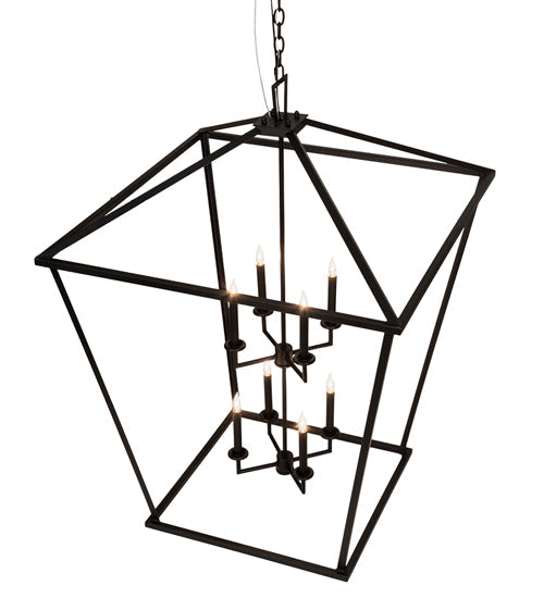 Meyda Lighting Kitzi 51" 8-Light Textured Black Pendant Light