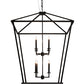Meyda Lighting Kitzi 51" 8-Light Textured Black Pendant Light