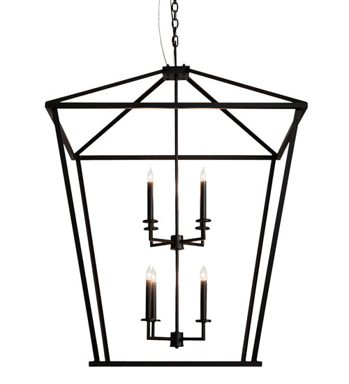Meyda Lighting Kitzi 51" 8-Light Textured Black Pendant Light