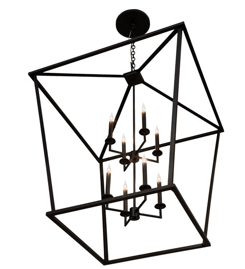 Meyda Lighting Kitzi 51" 8-Light Textured Black Pendant Light
