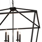 Meyda Lighting Kitzi 51" 8-Light Textured Black Pendant Light