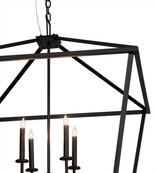 Meyda Lighting Kitzi 51" 8-Light Textured Black Pendant Light