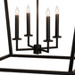 Meyda Lighting Kitzi 51" 8-Light Textured Black Pendant Light