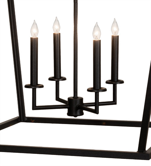 Meyda Lighting Kitzi 51" 8-Light Textured Black Pendant Light