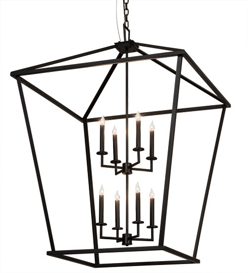 Meyda Lighting Kitzi 51" 8-Light Textured Black Pendant Light