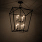 Meyda Lighting Kitzi 51" 8-Light Textured Black Tapered Pendant Light With White Faux Candlelight