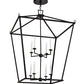 Meyda Lighting Kitzi 51" 8-Light Textured Black Tapered Pendant Light With White Faux Candlelight