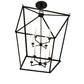 Meyda Lighting Kitzi 51" 8-Light Textured Black Tapered Pendant Light With White Faux Candlelight