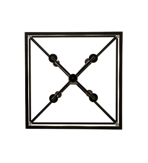 Meyda Lighting Kitzi 51" 8-Light Textured Black Tapered Pendant Light With White Faux Candlelight