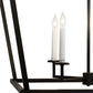 Meyda Lighting Kitzi 51" 8-Light Textured Black Tapered Pendant Light With White Faux Candlelight