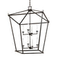 Meyda Lighting Kitzi 51" 8-Light Timeless Bronze Tapered Pendant Light With White Faux Candlelight