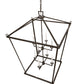 Meyda Lighting Kitzi 51" 8-Light Timeless Bronze Tapered Pendant Light With White Faux Candlelight
