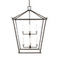 Meyda Lighting Kitzi 51" 8-Light Timeless Bronze Tapered Pendant Light With White Faux Candlelight