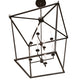 Meyda Lighting Kitzi 51" 8-Light Timeless Bronze Tapered Pendant Light With White Faux Candlelight
