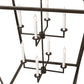 Meyda Lighting Kitzi 51" 8-Light Timeless Bronze Tapered Pendant Light With White Faux Candlelight