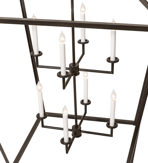 Meyda Lighting Kitzi 51" 8-Light Timeless Bronze Tapered Pendant Light With White Faux Candlelight