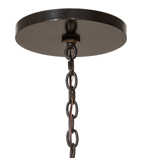 Meyda Lighting Kitzi 51" 8-Light Timeless Bronze Tapered Pendant Light With White Faux Candlelight