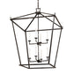 Meyda Lighting Kitzi 51" 8-Light Timeless Bronze Tapered Pendant Light With White Faux Candlelight