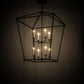 Meyda Lighting Kitzi 51" 8-Light Wrought Iron Tapered Pendant Light With White Faux Candlelight