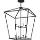 Meyda Lighting Kitzi 51" 8-Light Wrought Iron Tapered Pendant Light With White Faux Candlelight