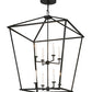 Meyda Lighting Kitzi 51" 8-Light Wrought Iron Tapered Pendant Light With White Faux Candlelight