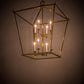 Meyda Lighting Kitzi 52" 8-Light Brass Tapered Pendant Light With White Faux Candlelight