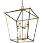 Meyda Lighting Kitzi 52" 8-Light Brass Tapered Pendant Light With White Faux Candlelight