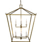 Meyda Lighting Kitzi 52" 8-Light Brass Tapered Pendant Light With White Faux Candlelight