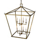 Meyda Lighting Kitzi 52" 8-Light Brass Tapered Pendant Light With White Faux Candlelight