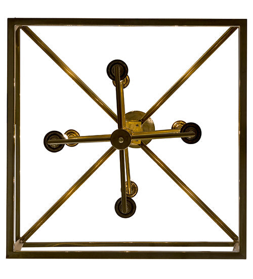 Meyda Lighting Kitzi 52" 8-Light Brass Tapered Pendant Light With White Faux Candlelight