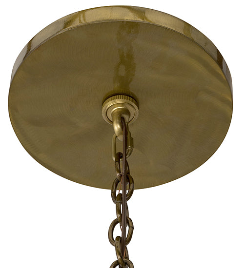 Meyda Lighting Kitzi 52" 8-Light Brass Tapered Pendant Light With White Faux Candlelight