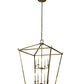 Meyda Lighting Kitzi 52" 8-Light Brass Tapered Pendant Light With White Faux Candlelight