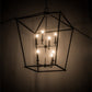 Meyda Lighting Kitzi 52" 8-Light Textured Black Tapered Pendant Light