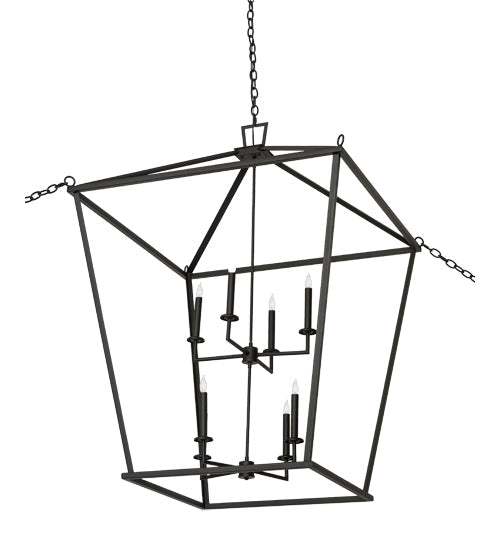 Meyda Lighting Kitzi 52" 8-Light Textured Black Tapered Pendant Light