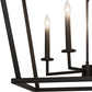 Meyda Lighting Kitzi 52" 8-Light Textured Black Tapered Pendant Light