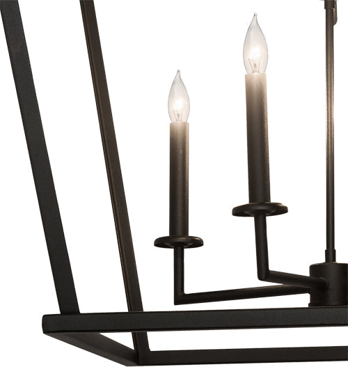 Meyda Lighting Kitzi 52" 8-Light Textured Black Tapered Pendant Light