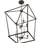 Meyda Lighting Kitzi 52" 8-Light Timeless Bronze Tapered Pendant Light With White Faux Candlelight